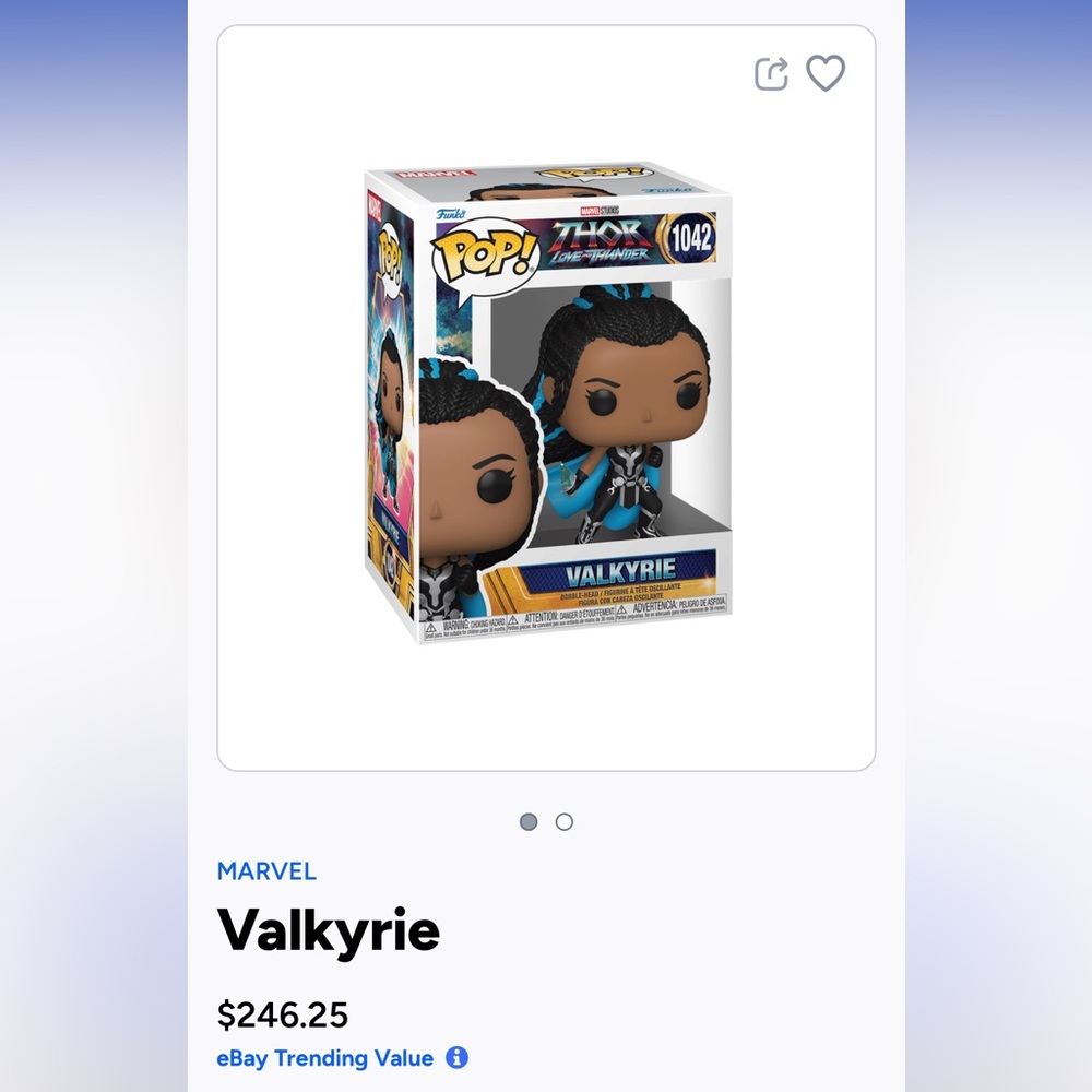 Funko Valkyrie Vinyl Figure with Black and Teal Accents